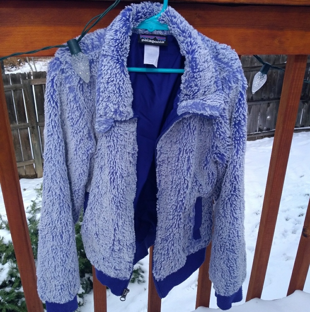 Patagonia Girls M 10 Blue Full Zip No Hood